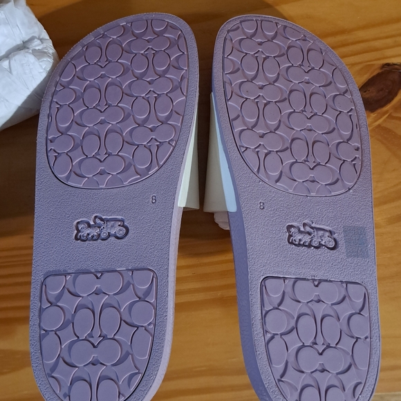 New COACH Disney World Sport Slide 50th Anniversary Size 8B Ice Purple - Picture 8 of 9